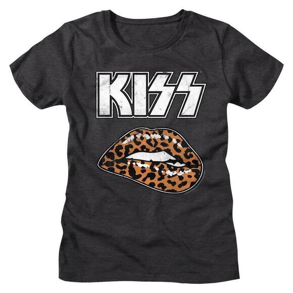 Brandi B Other - Kiss Leopard Lip Rock Band Graphic Fan Unisex T-Shirt